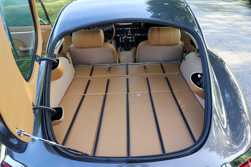 Jaguar E-Type with biscuit interior