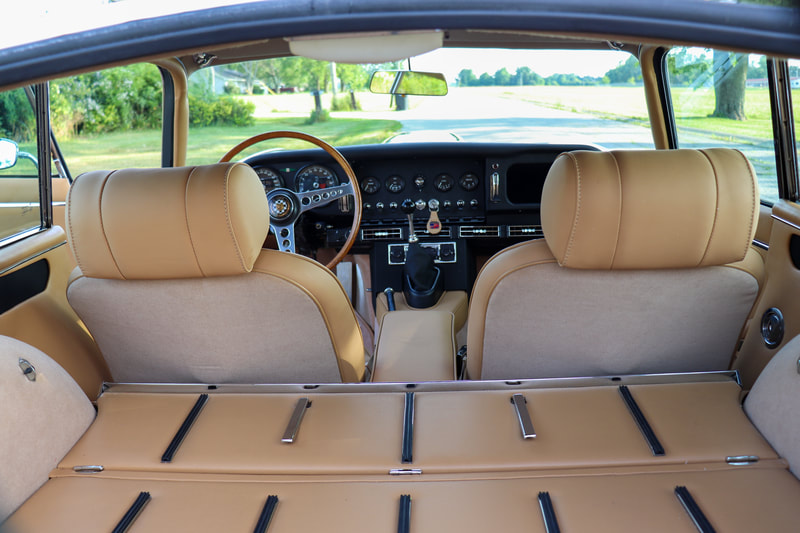 Jaguar E-Type with biscuit interior